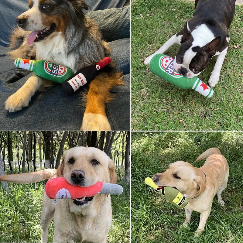 Beer Bottle Dog Toy